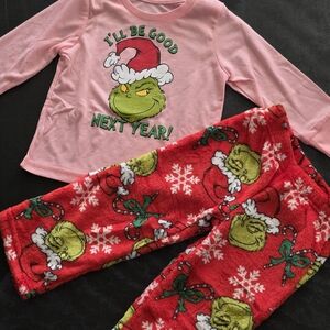 Grinch Kids Pajamas Set - Pink and Red NWOT